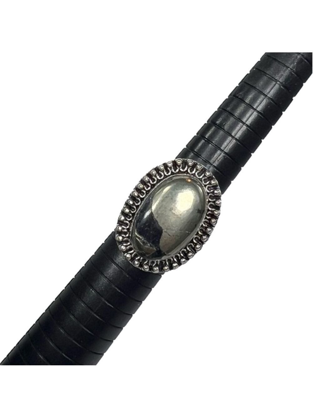 Apache Pyrite 925 Gemstone Ring size 9